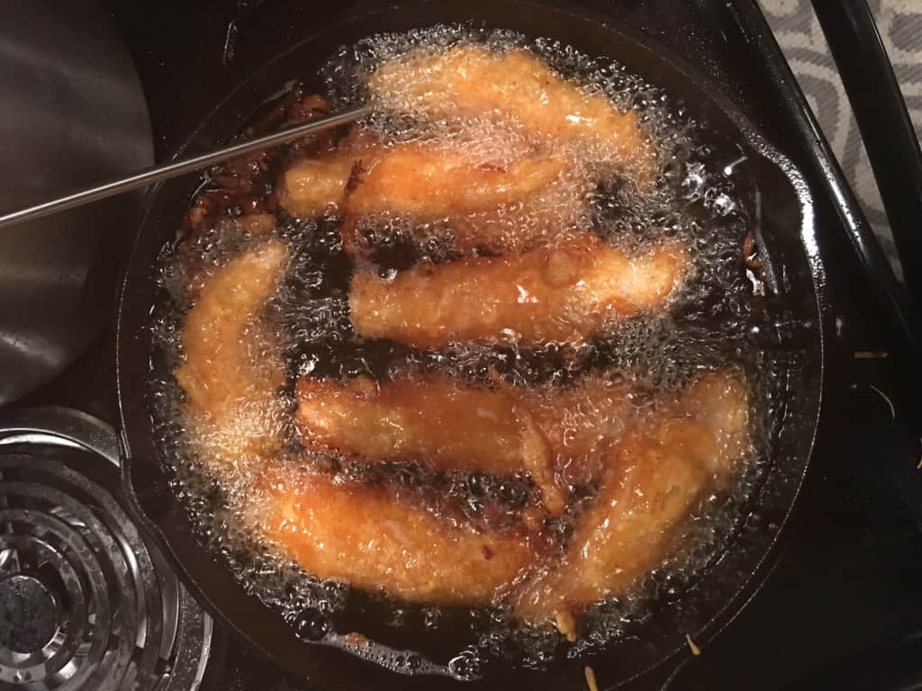 These crispy, crunchy chicken tenders are the BEST. They are deep fried and beer battered and best served with your favorite dipping sauce. 