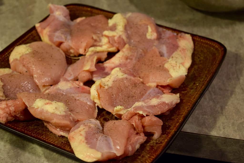 Boneless chicken thighs for cajun chicken stew. 