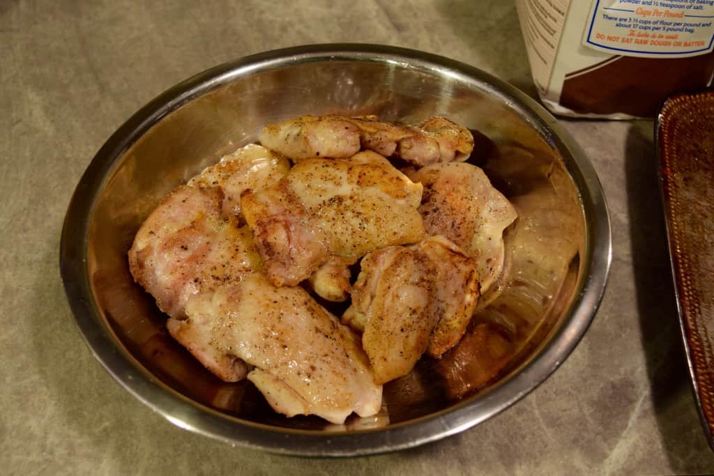 Boneless chicken thighs for cajun chicken stew. 
