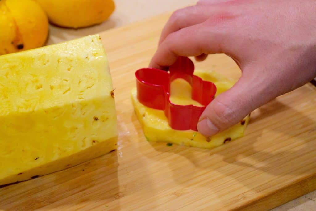 This is part recipe, part fun activity with your kiddo! Use bunny shaped cookie cutters to make a delicious and adorable fruit salad for spring or summer. 