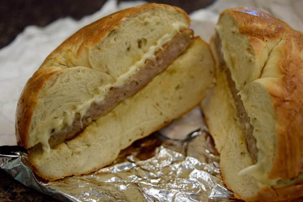 Barrier Island Bagels sausage sanwich Kitty Hawk, NC