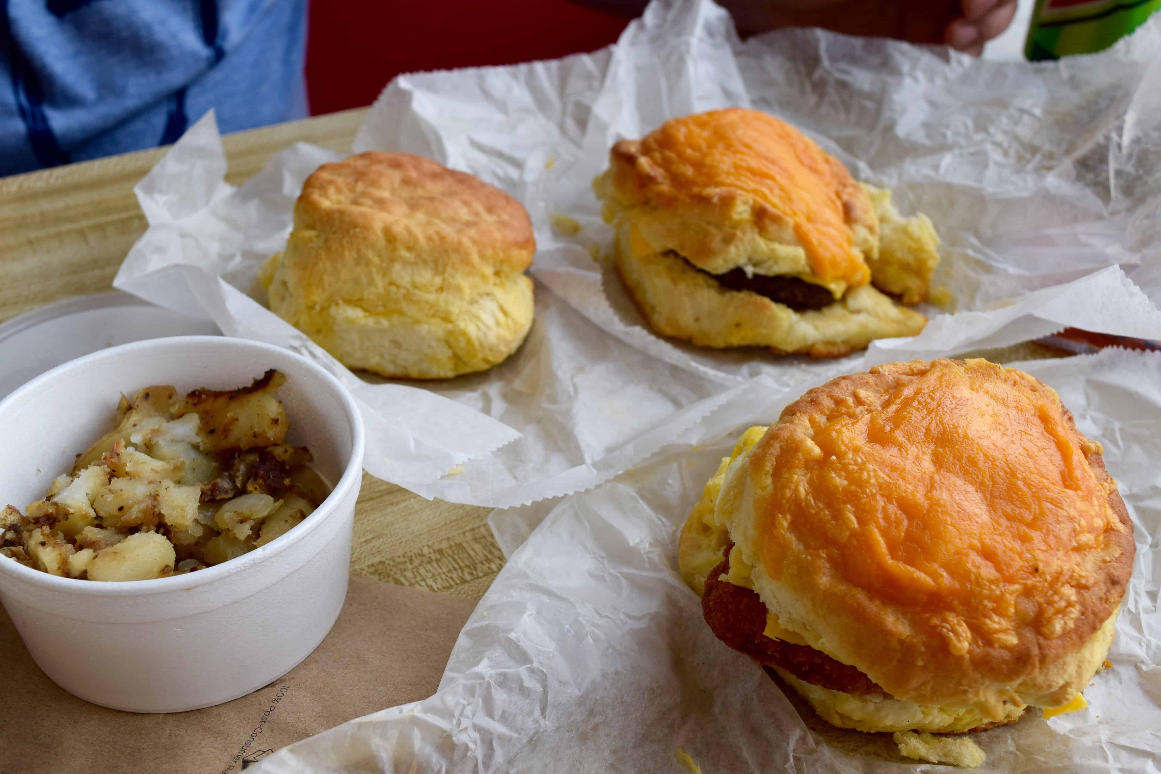 Biscuits N' Porn is an absolute must visit place when you go to Outer Banks. Their buttery biscuits are made in an unassuming gas station and so delicious.Biscuits N' Porn is my number one recommended restaurant in Outer Banks. It's in a gas station on the side of the road, filled with locals and the best breakfast around this beach town.