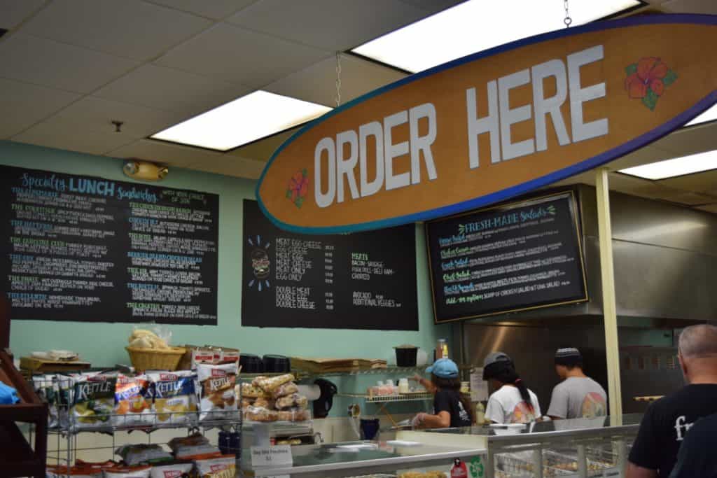 Barrier Island Bagels ordering counter