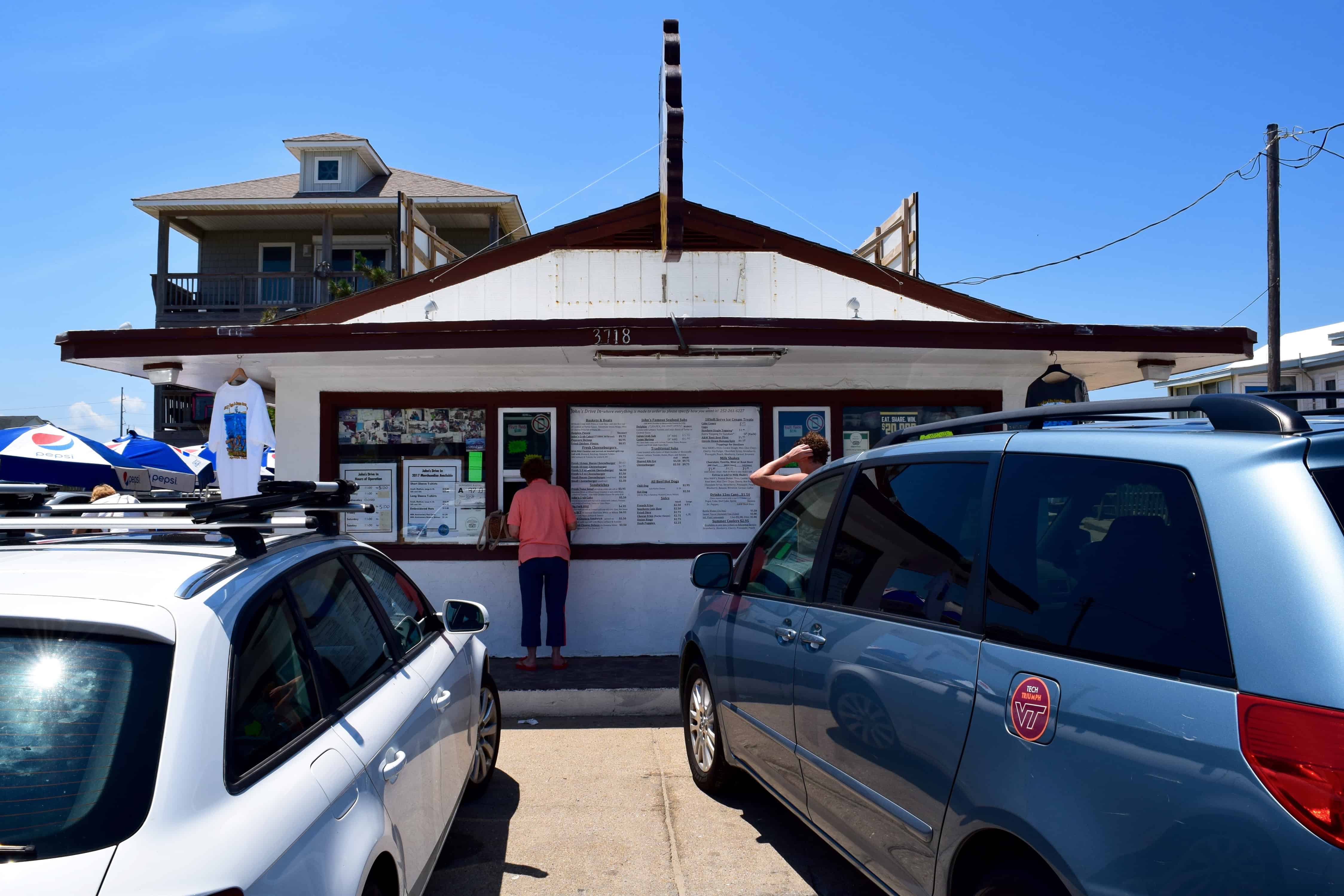 John's Drive In parking.