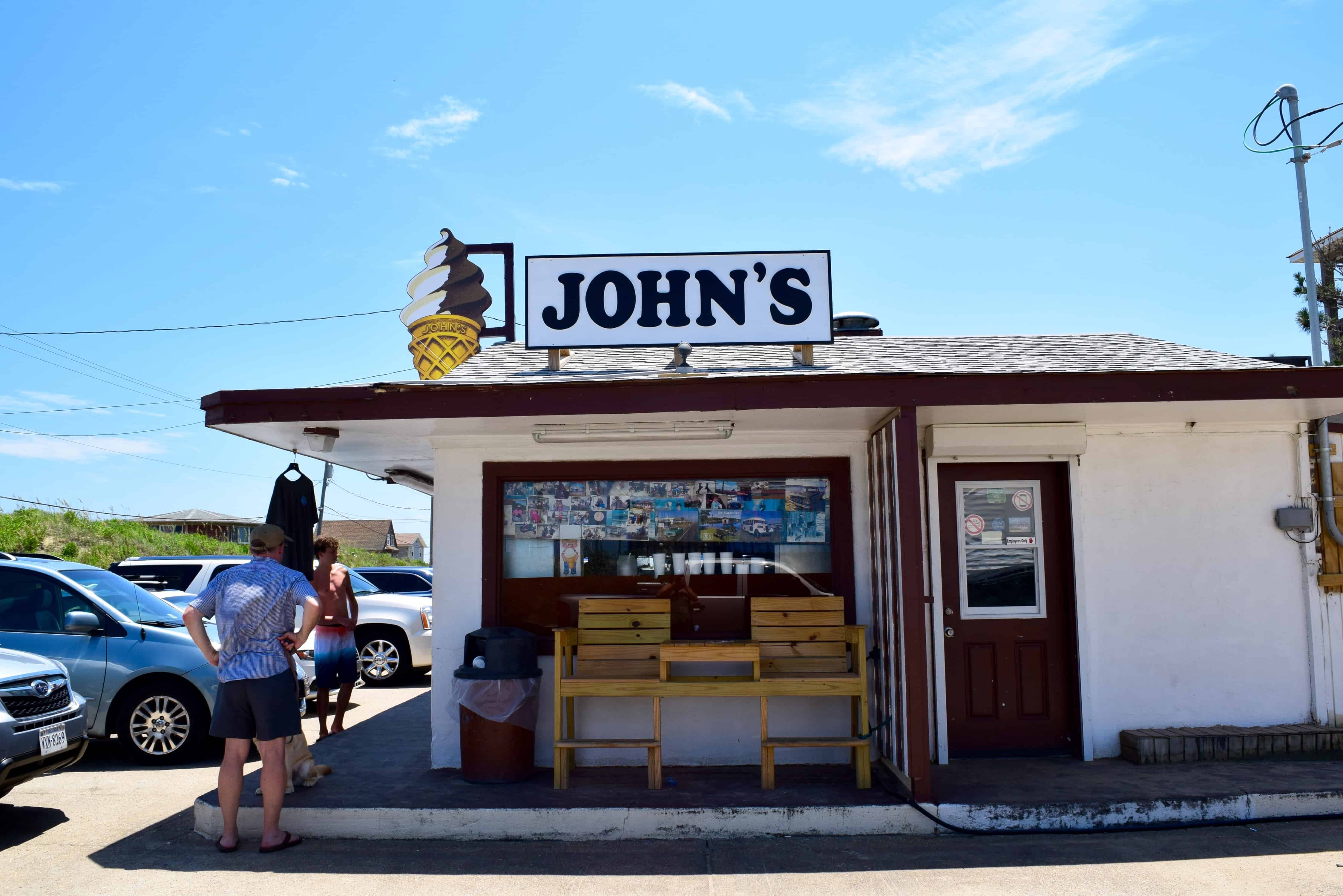 John's Drive In beach front fish shack.
