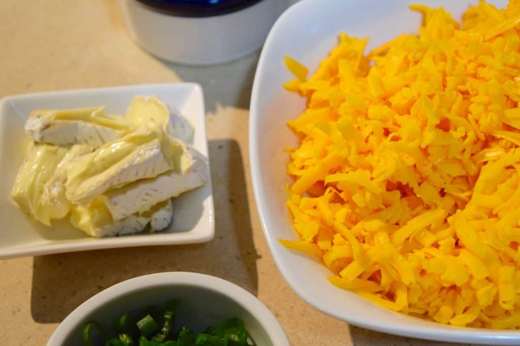 various cheeses for naan flatbreads.