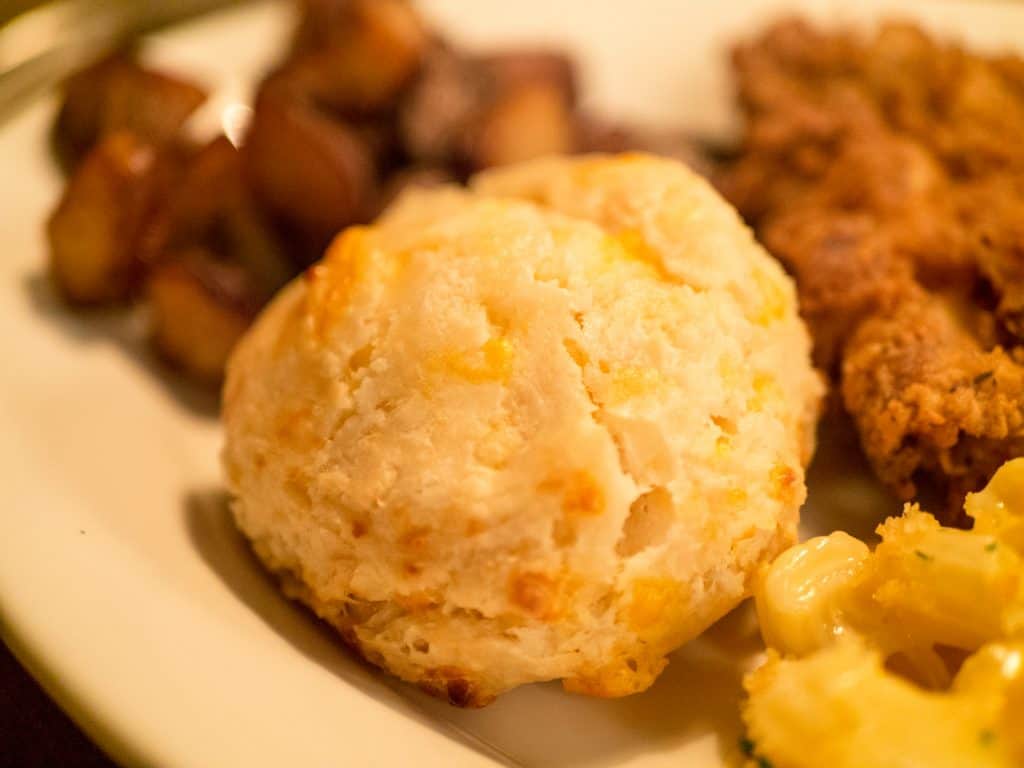 Cheddar biscuit served during brunch at The Barn in Gahanna, Ohio.