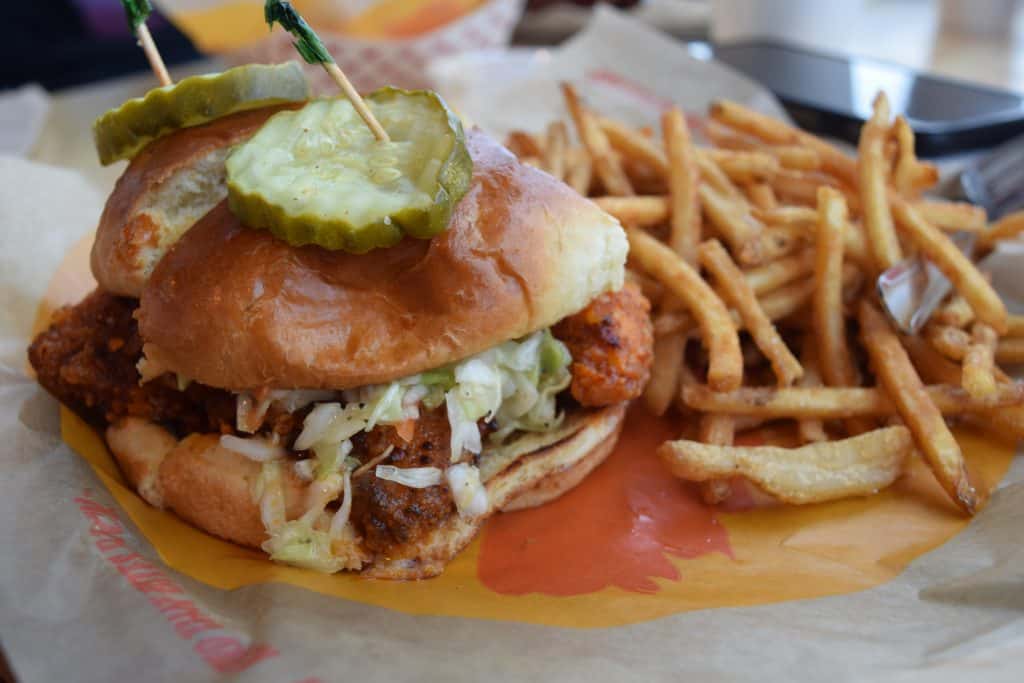 Joellas Hot Chicken Indianapolis, IN sandwich