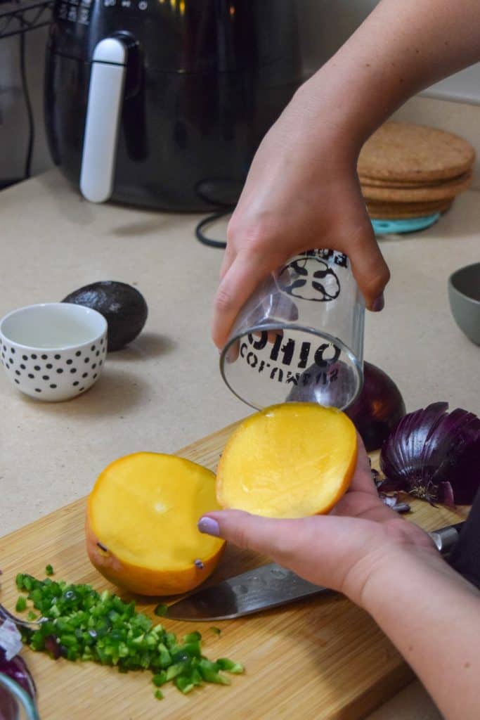 Fresh Mango and Avocado Salsa with Cheese Quesadillas