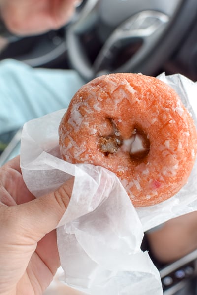 Strawberry cake donut from Stan The Donut Man.
