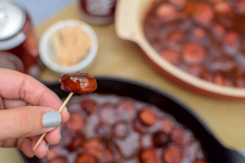 Dr. Pepper BBQ Sauce and Smoked Sausage