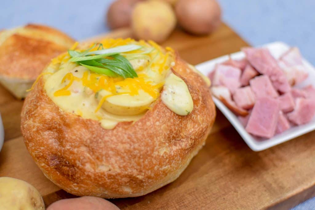 Loaded Baked Potato Soup with Frick's Ham