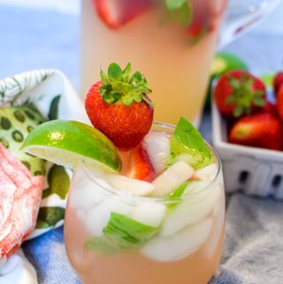 Easy Strawberry Basil Margarita-11