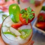 Easy Strawberry Basil Margaritas
