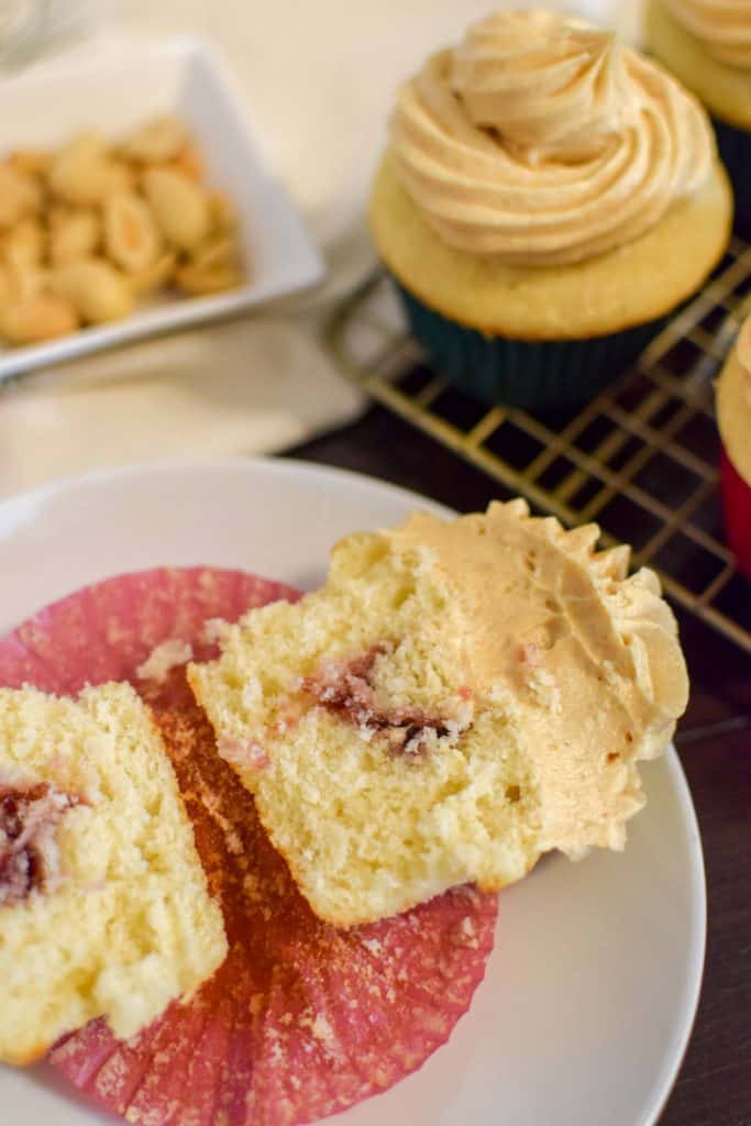 Peanut Butter & Jelly Cupcakes | Moist, Fluffy, and Delicious | The Beard and The Baker | National Cupcake Day