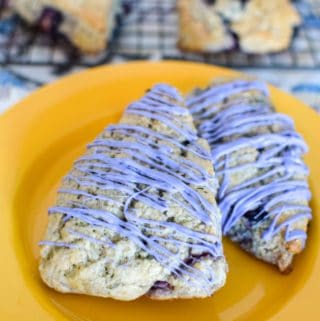 Lemon Blueberry Scones | The Beard and The Baker | Bakery Style Blueberry Scones | Wilton Blueberry Lemonade Candy Melts | #SummerDessertWeek