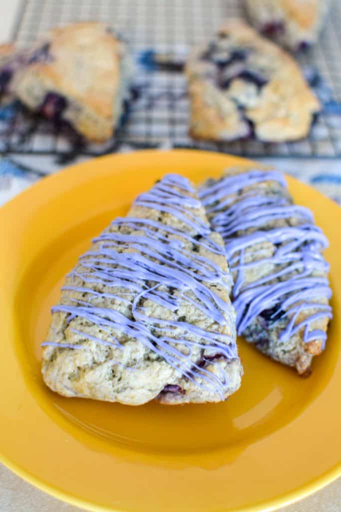 Lemon Blueberry Scones | The Beard and The Baker | Bakery Style Blueberry Scones | Wilton Blueberry Lemonade Candy Melts | #SummerDessertWeek