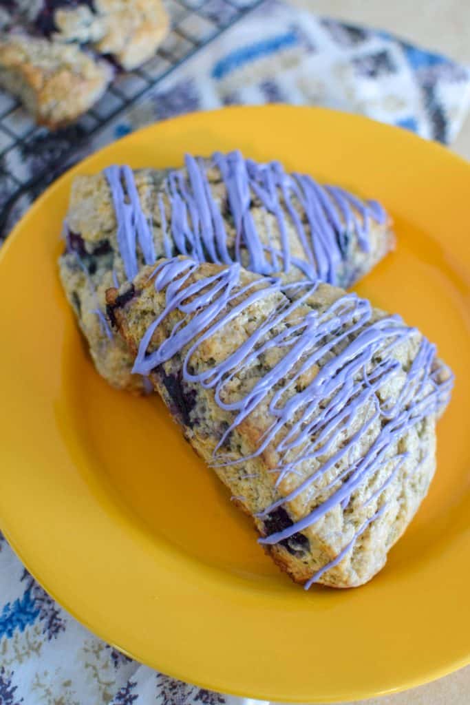 Lemon Blueberry Scones | The Beard and The Baker | Bakery Style Blueberry Scones | Wilton Blueberry Lemonade Candy Melts | #SummerDessertWeek