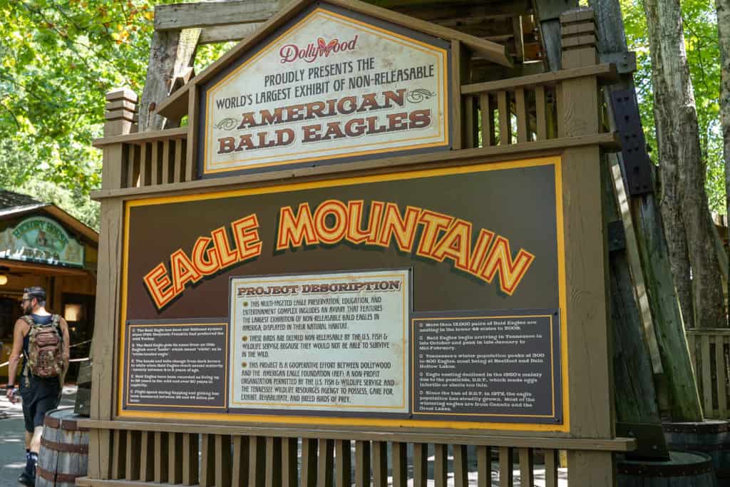 Eagle mountain sign.