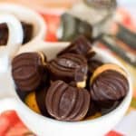 Pumpkin (Shaped) Peanut Butter Chocolate Cups | Easy Candy for #Choctoberfest