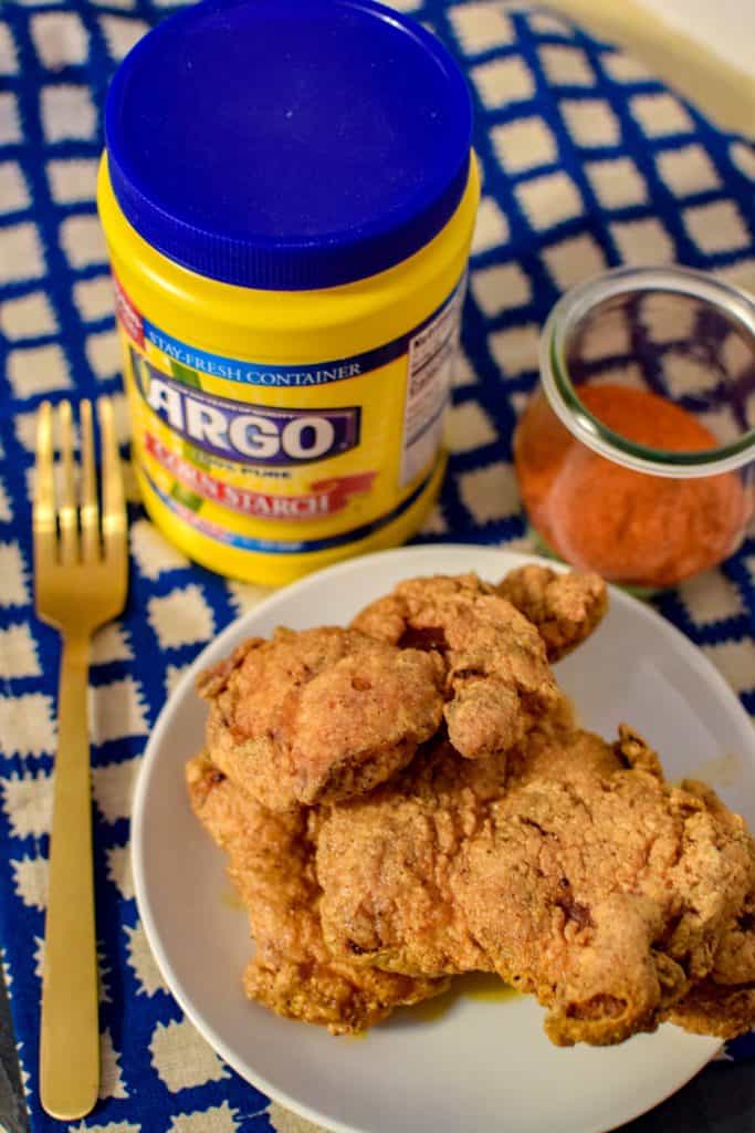 Chicken Made Crispy with Argo Corn Starch.