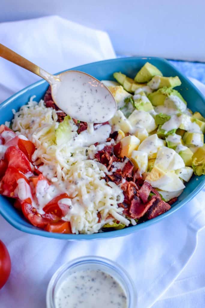 Easy Homemade Cobb Salad with Homemade Kefir Ranch Dressing