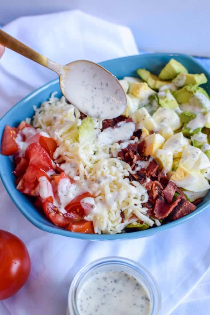 Easy Homemade Cobb Salad with Homemade Kefir Ranch Dressing