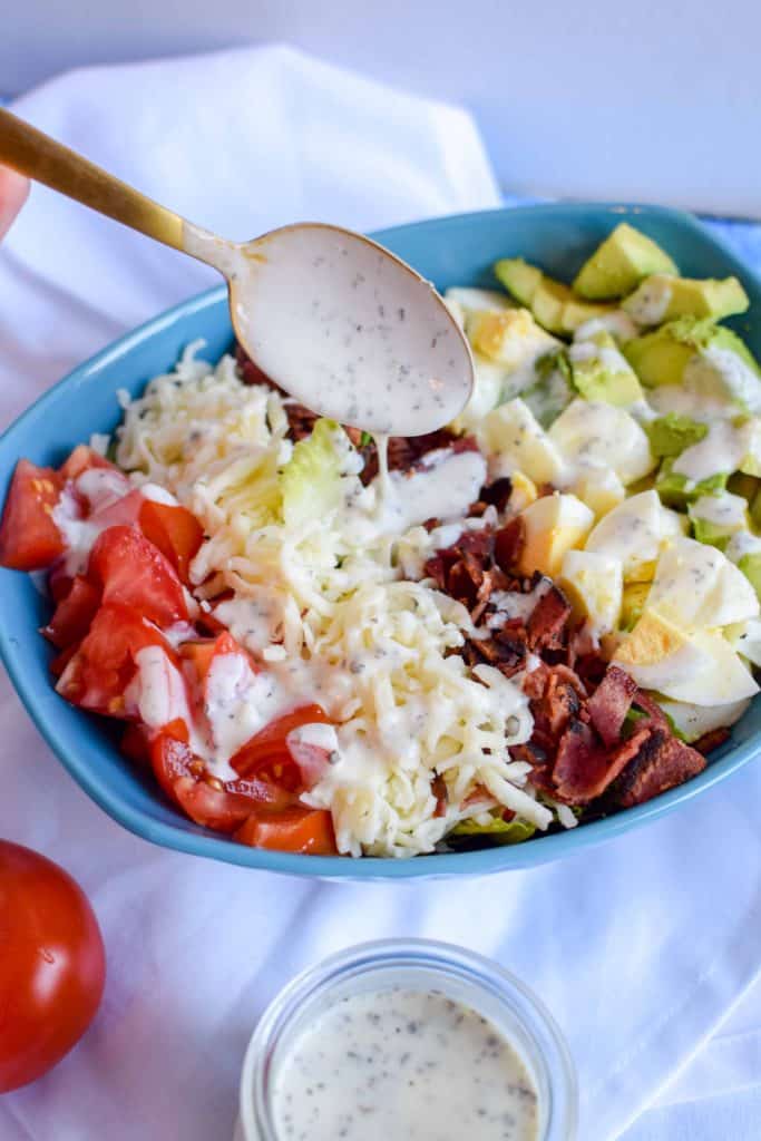 Easy Homemade Cobb Salad with Homemade Kefir Ranch Dressing