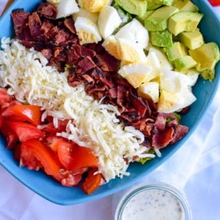 Easy Homemade Cobb Salad with Homemade Kefir Ranch Dressing