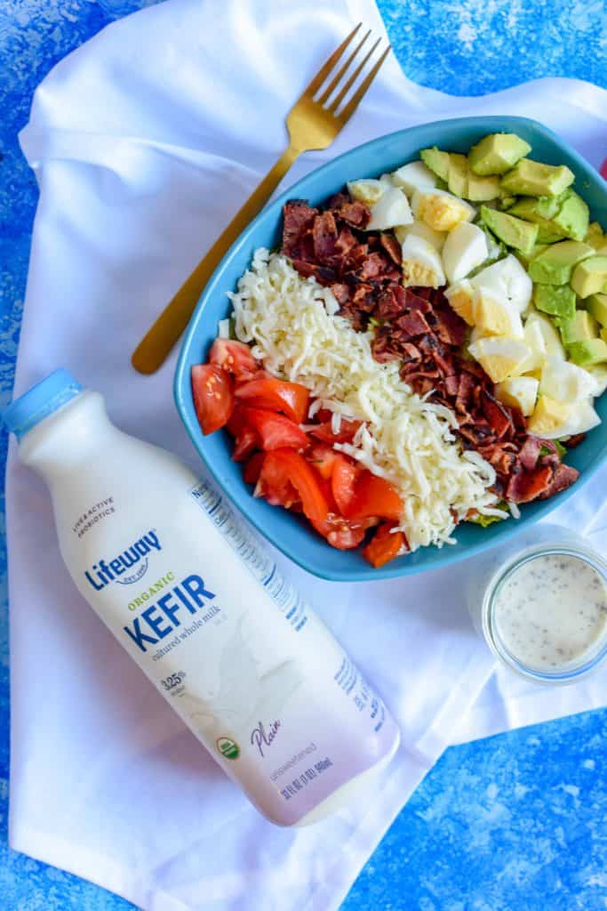 Easy Homemade Cobb Salad with Homemade Kefir Ranch Dressing