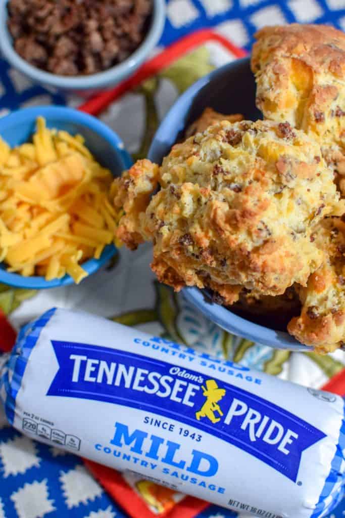 Stuffed Sausage + Cheese Homemade Drop Biscuits |Easy Breakfast with Tennessee Pride Sausage