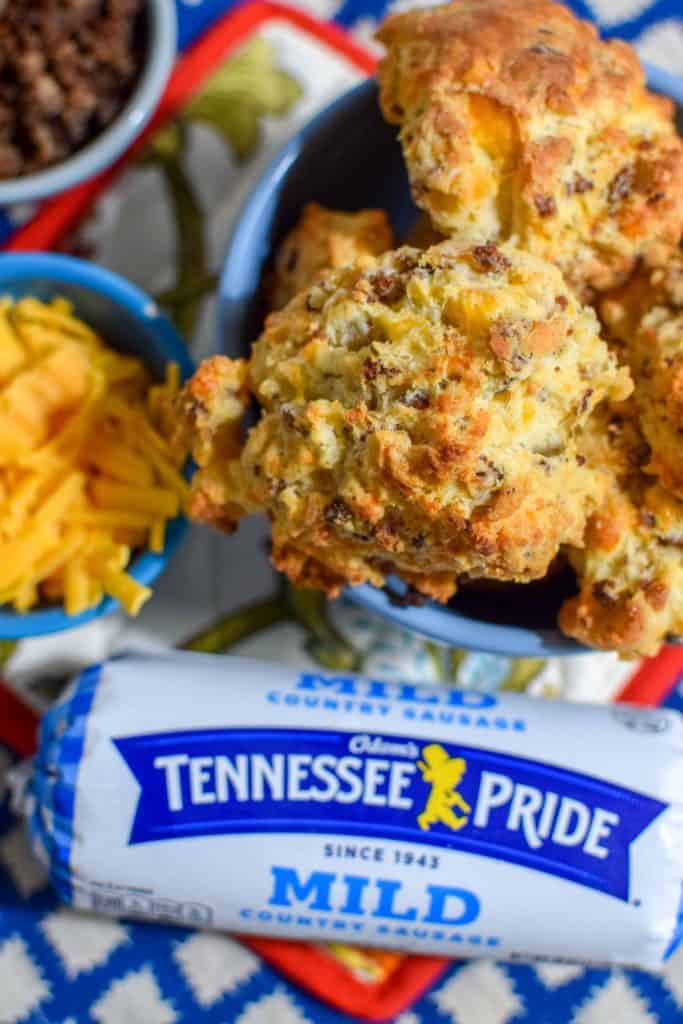 Stuffed Sausage + Cheese Homemade Drop Biscuits |Easy Breakfast with Tennessee Pride Sausage