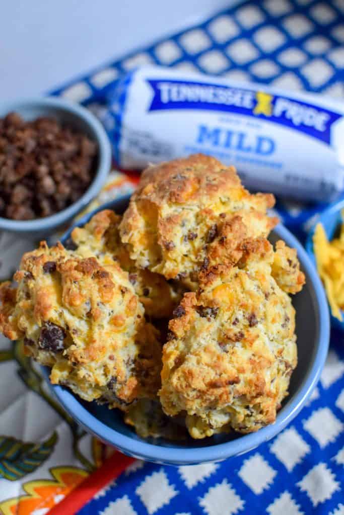 Stuffed Sausage + Cheese Homemade Drop Biscuits |Easy Breakfast with Tennessee Pride Sausage