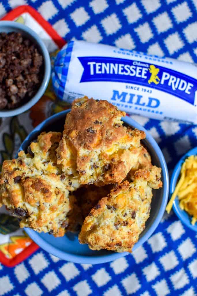 Stuffed Sausage + Cheese Homemade Drop Biscuits |Easy Breakfast with Tennessee Pride Sausage