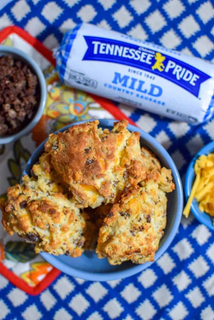 Stuffed Sausage + Cheese Homemade Drop Biscuits |Easy Breakfast with Tennessee Pride Sausage