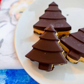 An easy copycat reese's peanut butter chocolate christmas tree recipe that is perfect for the holiday season!