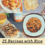 25 Recipes with Rice. This post has 25 recipes that include the ultimate pantry staple, rice! There are breakfast, lunch, dinner, side dishes, and even dessert recipes that all have rice in them.