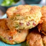 Homemade ham and cheese scones, made with Hatfield ham steaks. These savory scones are delicious and easy to make.