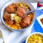 This KFC Famous Bowl copycat recipe is so simple and so delicious. You just need five ingredients to make your favorite bowl of comfort at home. Skip the drive thru and make your own KFC Famous Bowl at home!