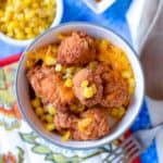 KFC Famous Bowl copycat recipe that just has 5 ingredients and is made in 20 minutes. This easy recipe will become your new favorite family dinner. Use packaged ingredients for this semi-homemade and easy copycat recipe.