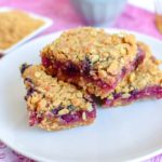 These berry rhubarb oat bars are DELICIOUS. They have both strawberries AND blueberries in them with the springtime favorite, rhubarb!