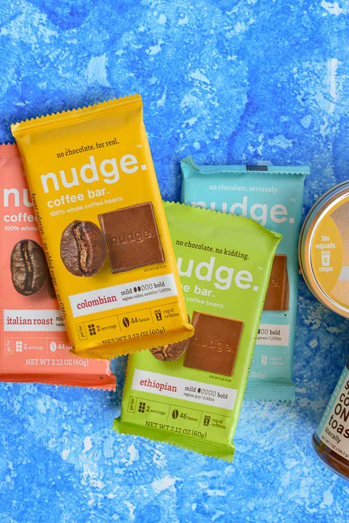 Eat Nudge makes the best coffee butter you can buy! This no waste item has 40mg of caffeine per serving and is quite delicious on fresh waffles. 