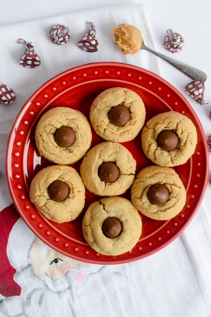 Peanut butter blossoms are a classic and beloved cookie but we made them even better by using a seasonal hot cocoa chocolate kiss in the middle!