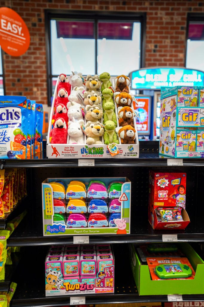 Toys on display in a Sheetz gas station near Columbus, Ohio.