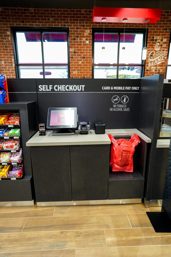 Sheetz self checkout kiosk.
