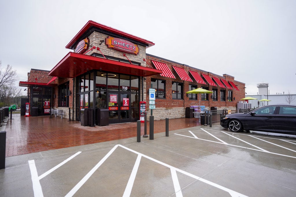 Sheetz storefront on opening day in Delaware, Ohio.