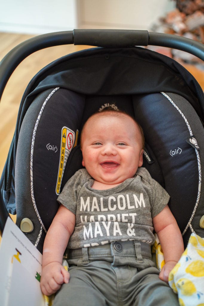 Newborn enjoying the Columbus Museum Of Art.