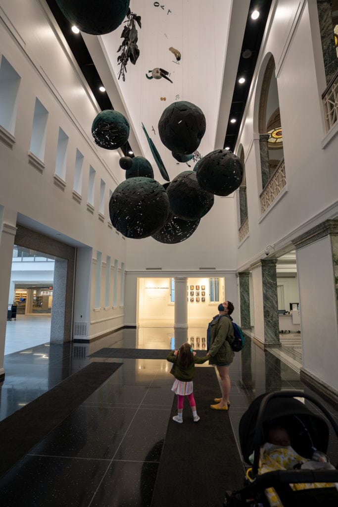 Entrance to the Columbus public library main library.