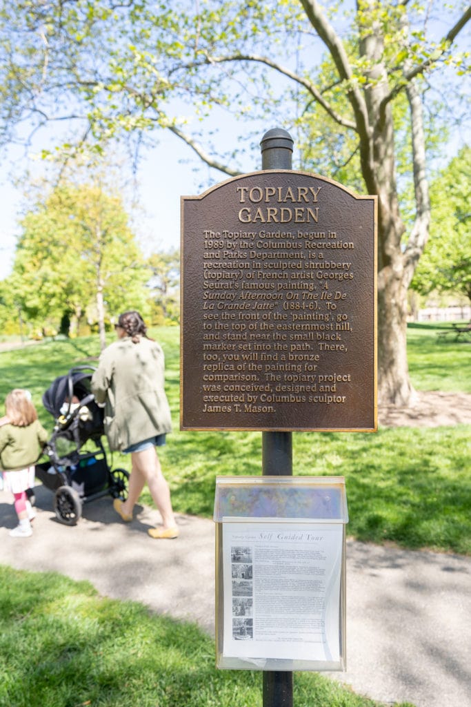 Old deaf school park topiary garden in Columbus, Ohio.