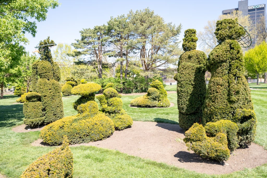 Topiary garden display.